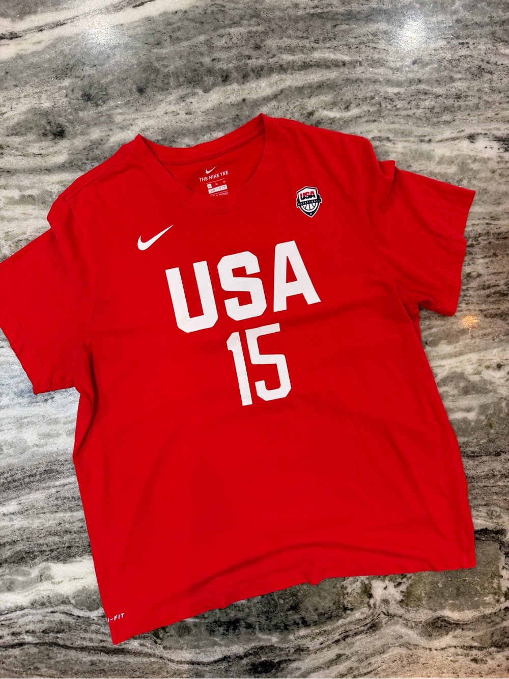 Nike Men’s Red USA Basketball #15 GRINER Short Sleeve Tee XL